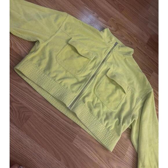 Aerie Corduroy Full Zip Cropped Jacket Size Large - Picture 2 of 8